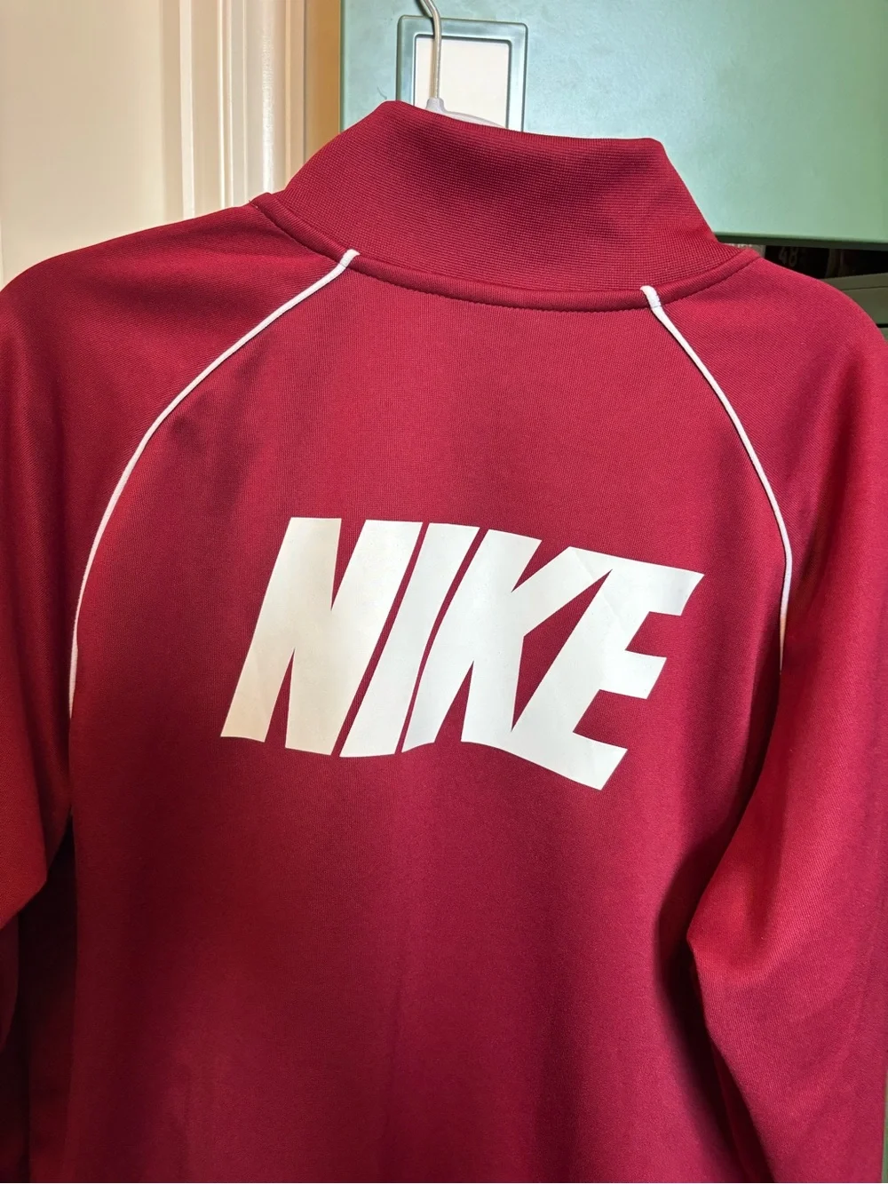 Nike track bomber jacket maroon